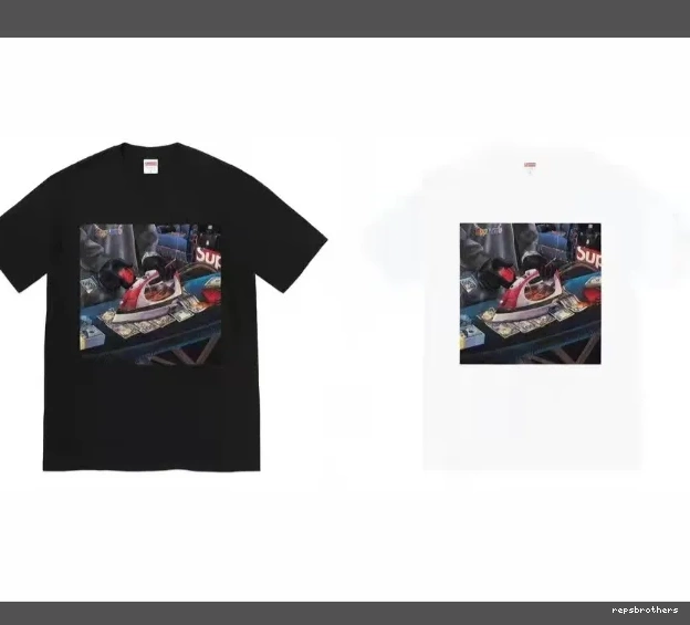 S Necklace Black M T-shirt White 22SS Gas L BLING and Iron Sleeve USD Short Large XL Banknote Tee 0718